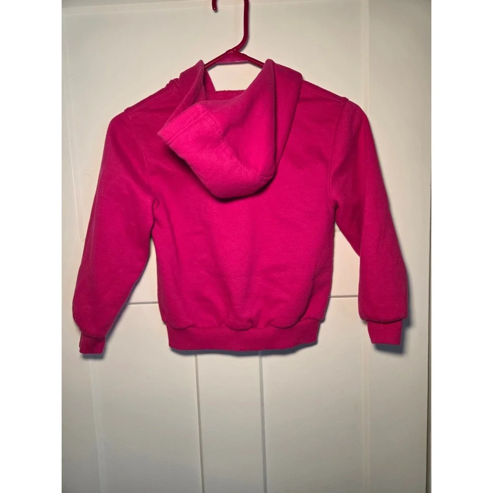 Nike Girls Pink Full Zip Hoodie Fleece Sweatshirt‎ Size 6X 6-7 Years Futura Logo